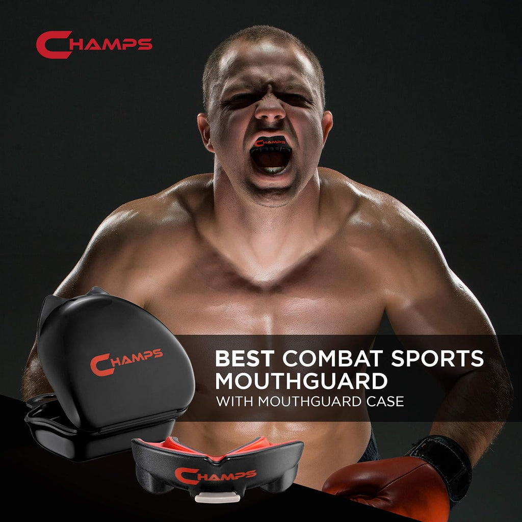 Breathable Mouth Guard for Boxing, MMA, Jiu Jitsu, Muay Thai, Wrestling & Combat Sports – Easy Fit, Boil & Bite Design Mouthpiece – Durable Boxing Mouthguard for Men & Adults, Case Included