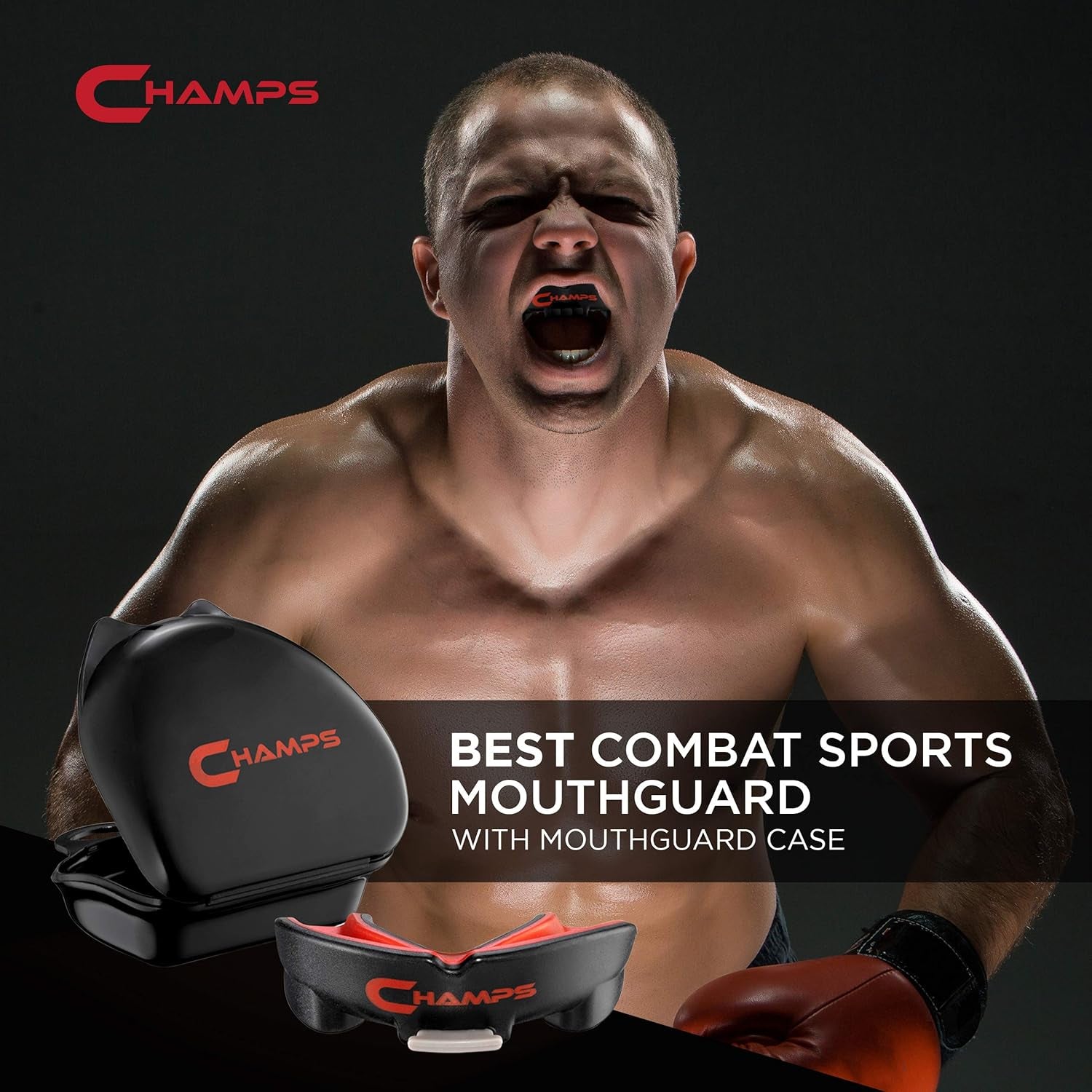 Breathable Mouth Guard for Boxing, MMA, Jiu Jitsu, Muay Thai, Wrestling & Combat Sports – Easy Fit, Boil & Bite Design Mouthpiece – Durable Boxing Mouthguard for Men & Adults, Case Included