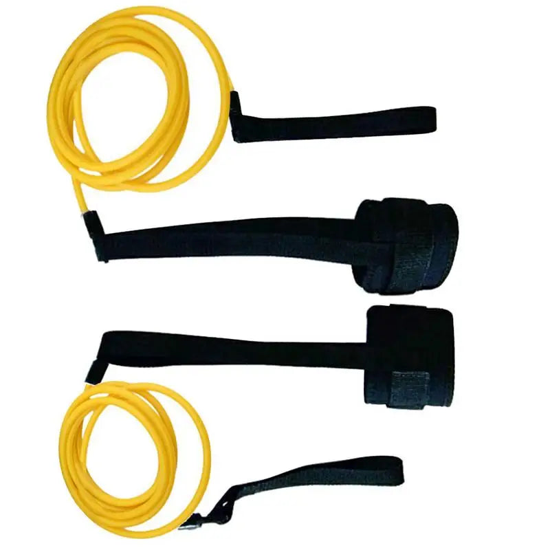 Swim Ankle Strap Stationary Swim Training Leashs with Tether and Elastic Rope and Storage Bag for Swimming Resistance Training