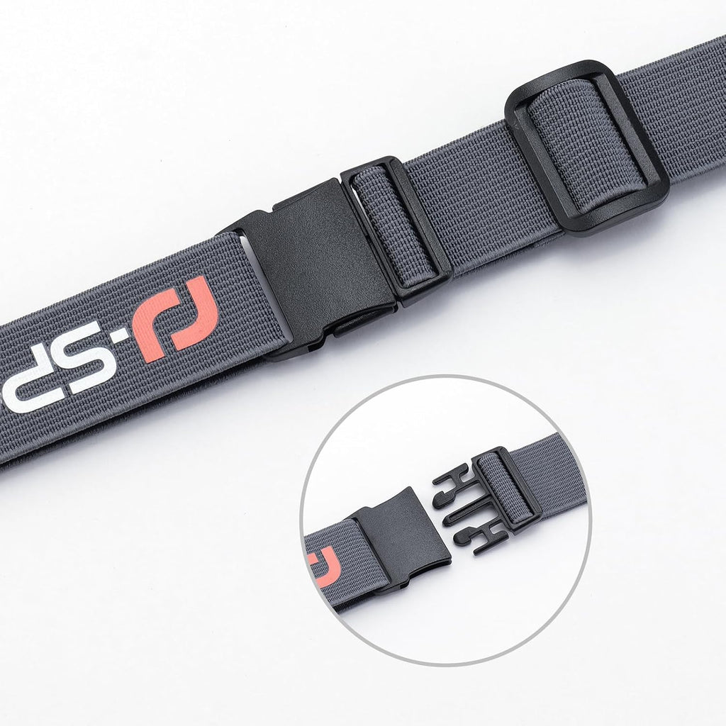 Race Number Belt with 6 Energy Gel Loops for Triathlon & Marathon | Triathlon Race Belt Bib Holder for Running and Cycling