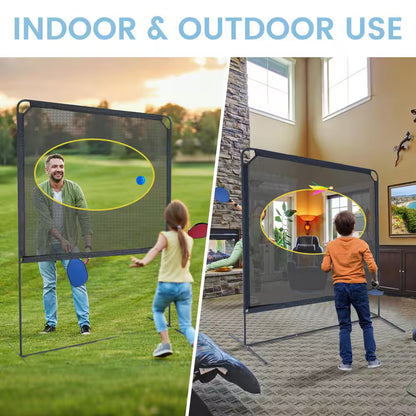 Portable Pickleball with Net 5 Ft. X 7 Ft. Pickleball System Pickleball Game Sets Fun Games for Adults and Family