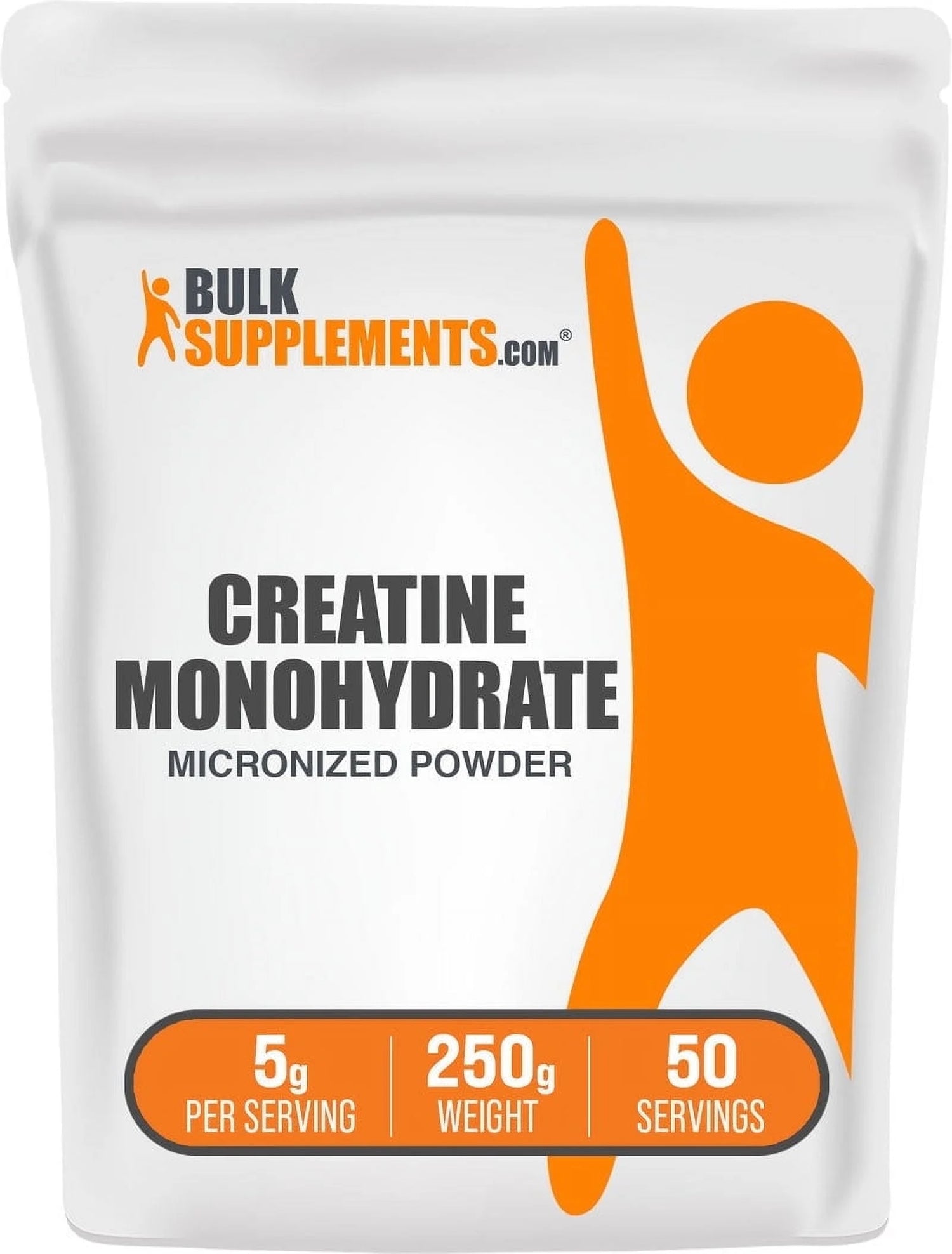 Bulksupplements Creatine Monohydrate Powder - Micronized, Pure Creatine, 5G per Serving, 250G (8.8 Oz)