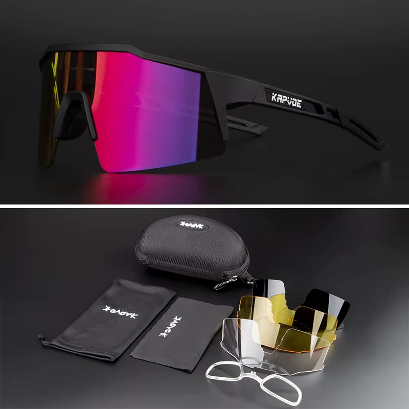 UV400 Sport Eyewear Mountain Bike Sport Cycling Glasses Outdoor Cycling Goggles Men Cycling Sunglasses MTB Sunglasses 1Lens