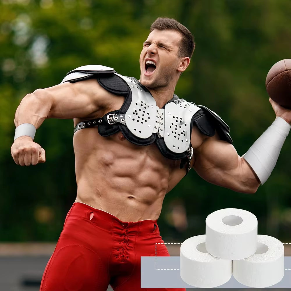 White Athletic Tape -Strong Adhesive Sports Tape No Sticky Residue Easy Tear Athletic Tapes &amp; Wraps,Gymnastics Tape for Athletes