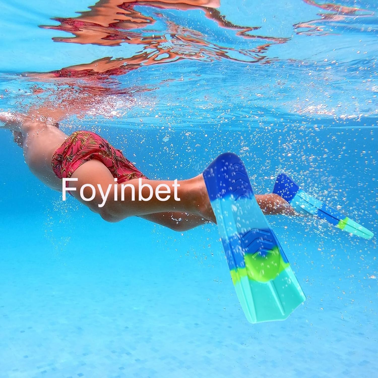 Kids Swim Fins,Short Kids Fins Youth Swimming Flippers for Lap Swimming Training for Children Girls Boys Beginners
