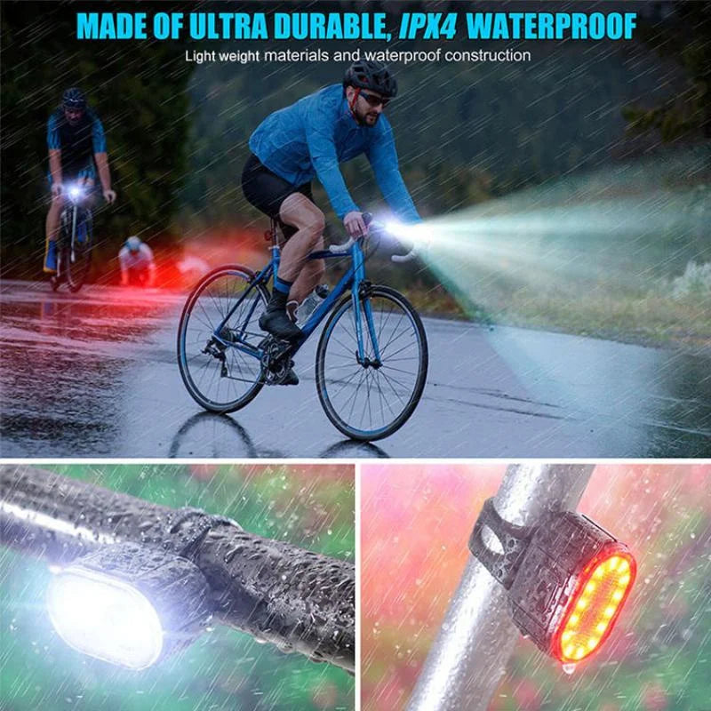 Bike Lights Front Rear Bicycle Lighting Cycling USB Rechargeable Flashlight for Bicycle Light Mountain Bike Back Lantern Lamp
