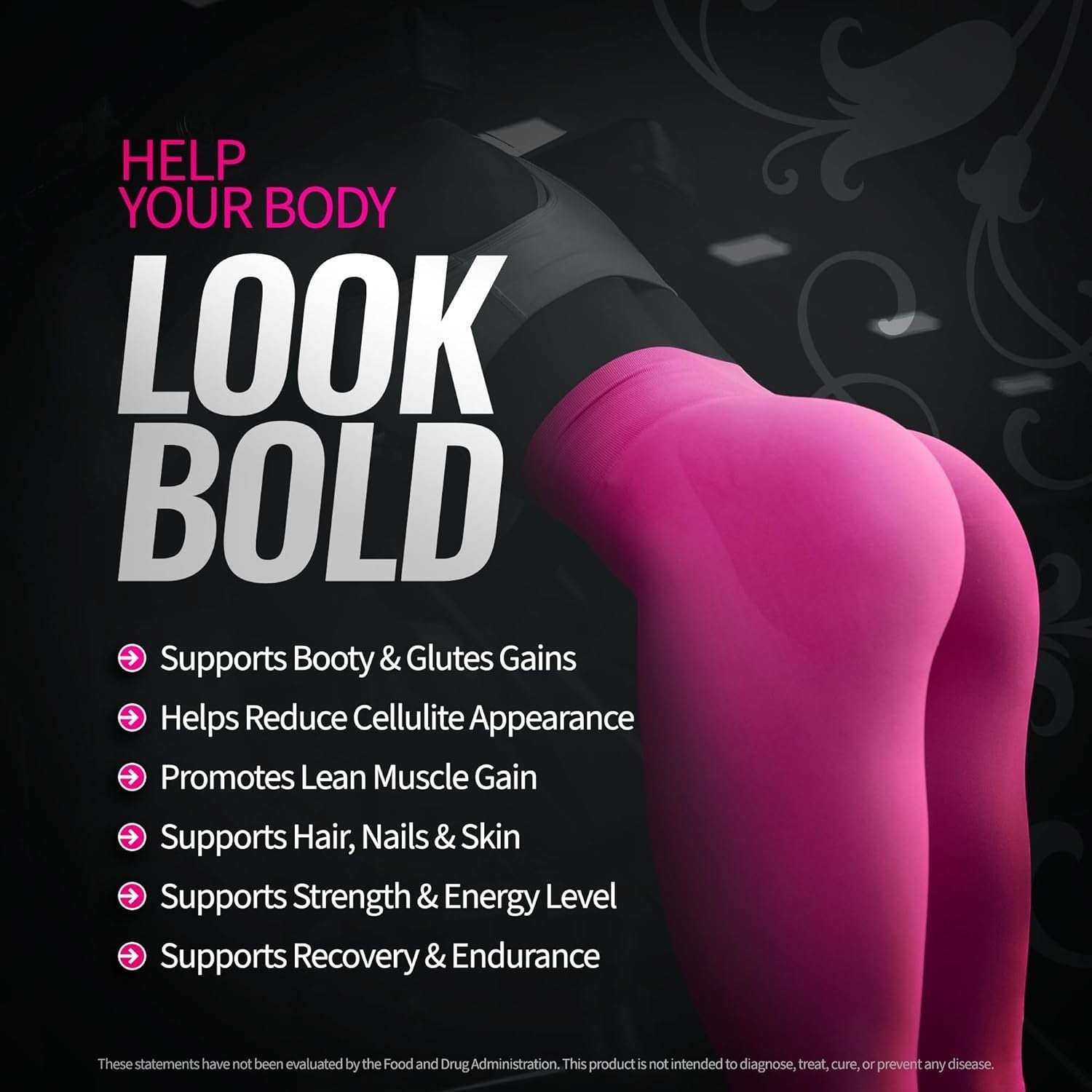 Creatine for Women - Booty Builder Supplement with Collagen &amp; BCAA - Supports Gl