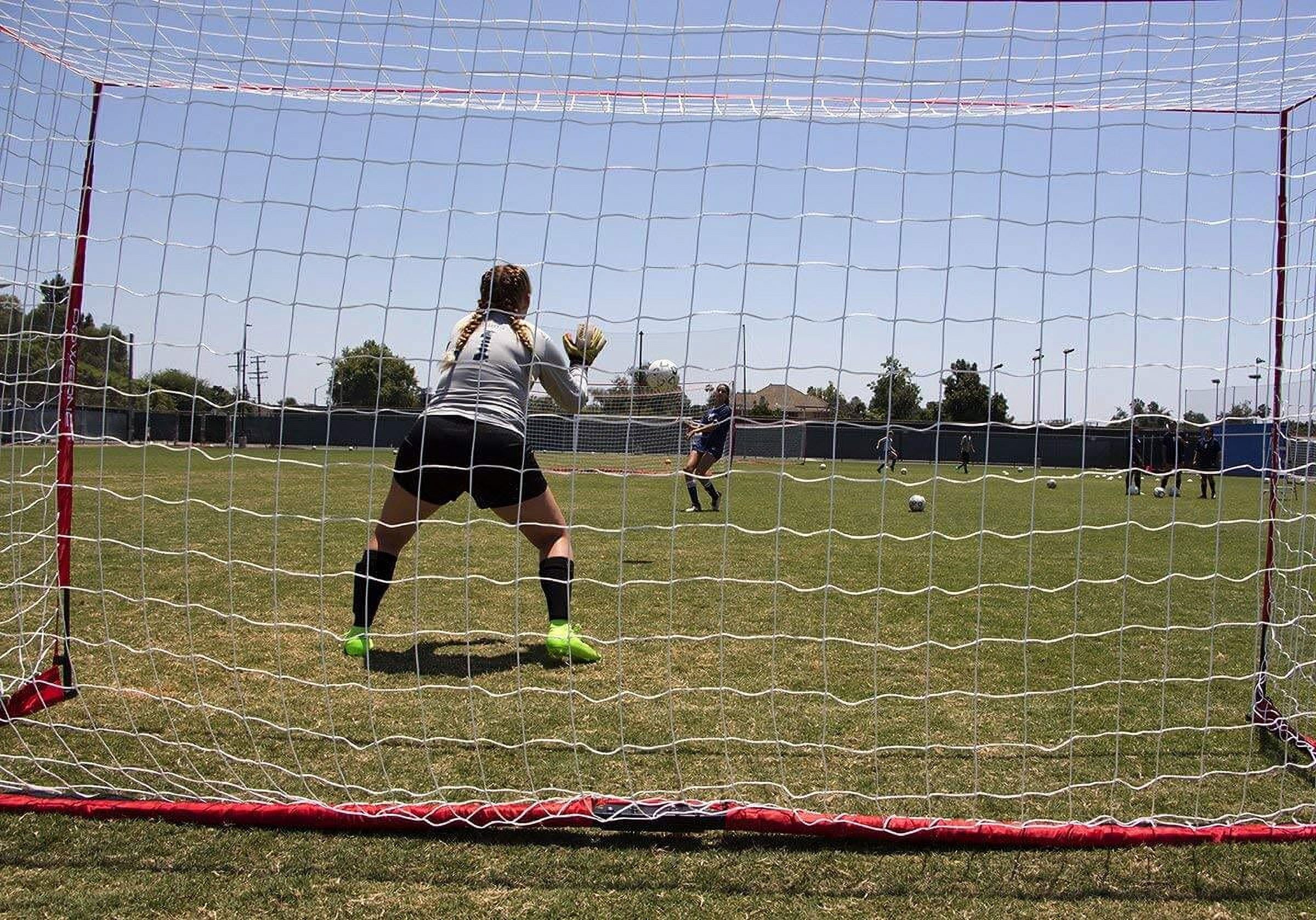 Portable Soccer Goal, Soccer Net with Collapsible Steel Base, Pop up Soccer Training Equipment, 1 Goal &amp; Zipper Storage Bag (12 X 6 FT)
