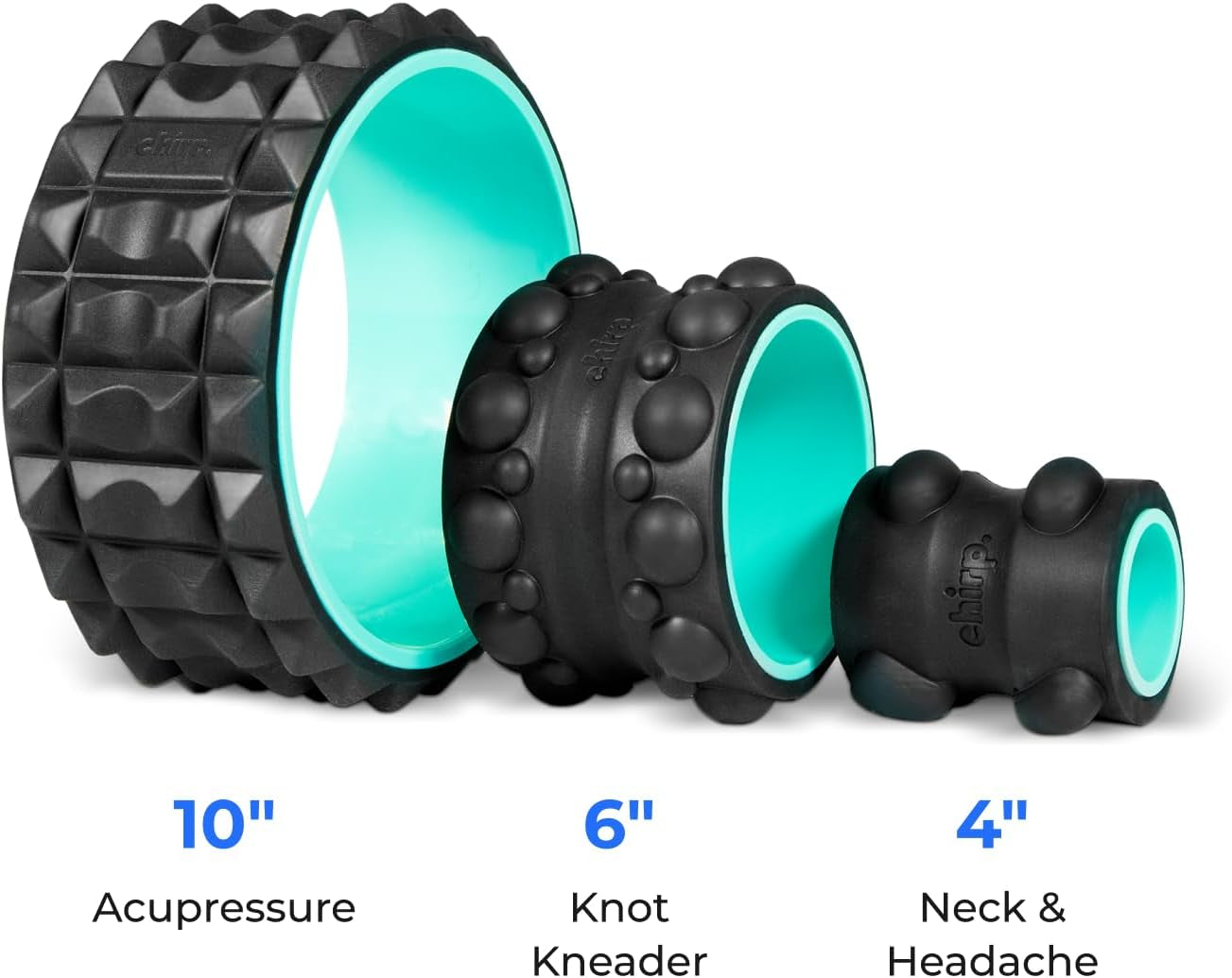 Wheel XR 4" Neck Wheel for Headache and Tension Relief, Mint | Neck Roller and Head Stretcher, Suboccipital Release Wheel, Tension Headache Massager, 4 Inch