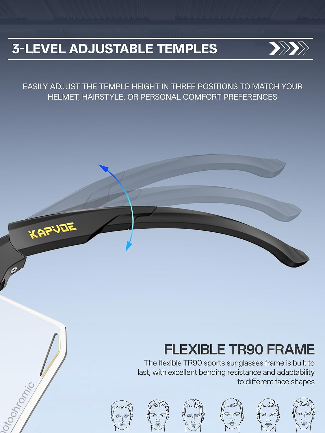 Photochromic Cycling Glasses Clear Mountain Bike Sports Sunglasses Men Women Transition MTB Triathlon K347
