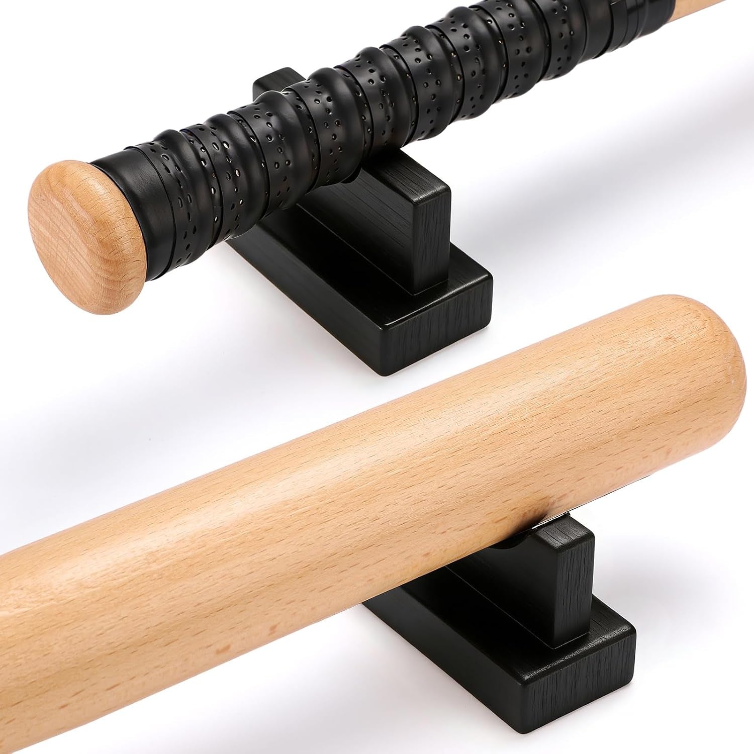 Baseball Bat Display Stand, Black Desktop Horizontal Holder | Stable Desktop Display Design | No Wall Installation Required | Showcases Baseball Bats in Homes, Offices or Display Areas