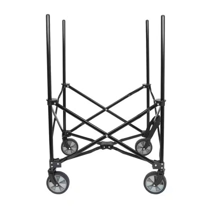 Steel 4-Wheeled Equipment Organizer Rolling Ball Storage Cart in Blue and Gray