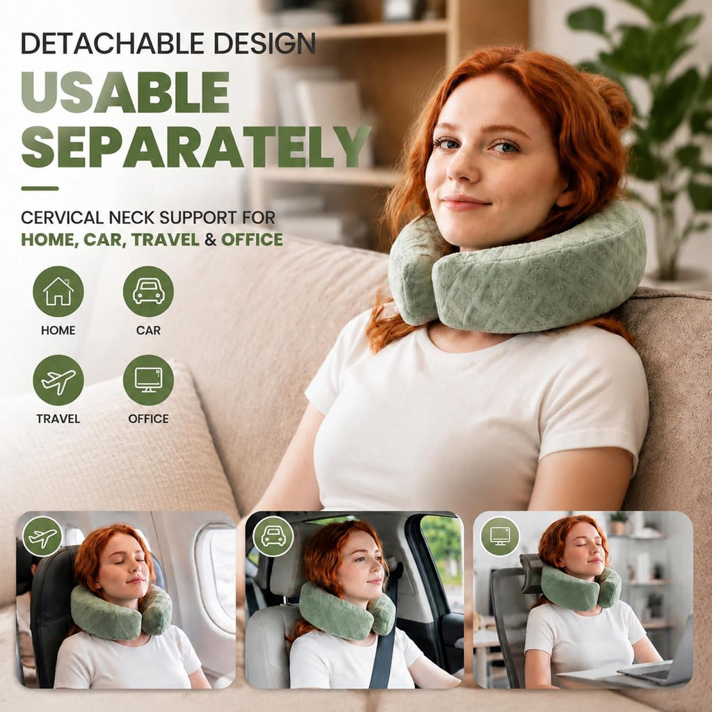 Massage Headrest for Bed,Adjustable Massage Head Holder,Home Massage Kit