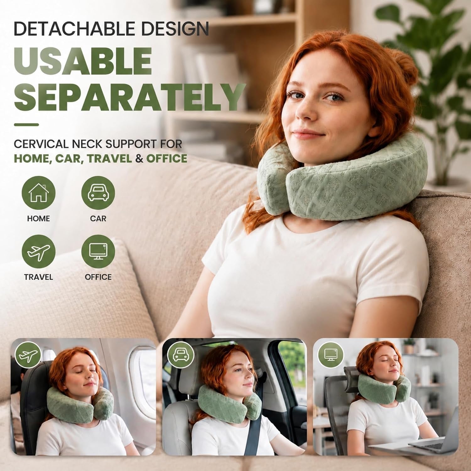 Massage Headrest for Bed,Adjustable Massage Head Holder,Home Massage Kit