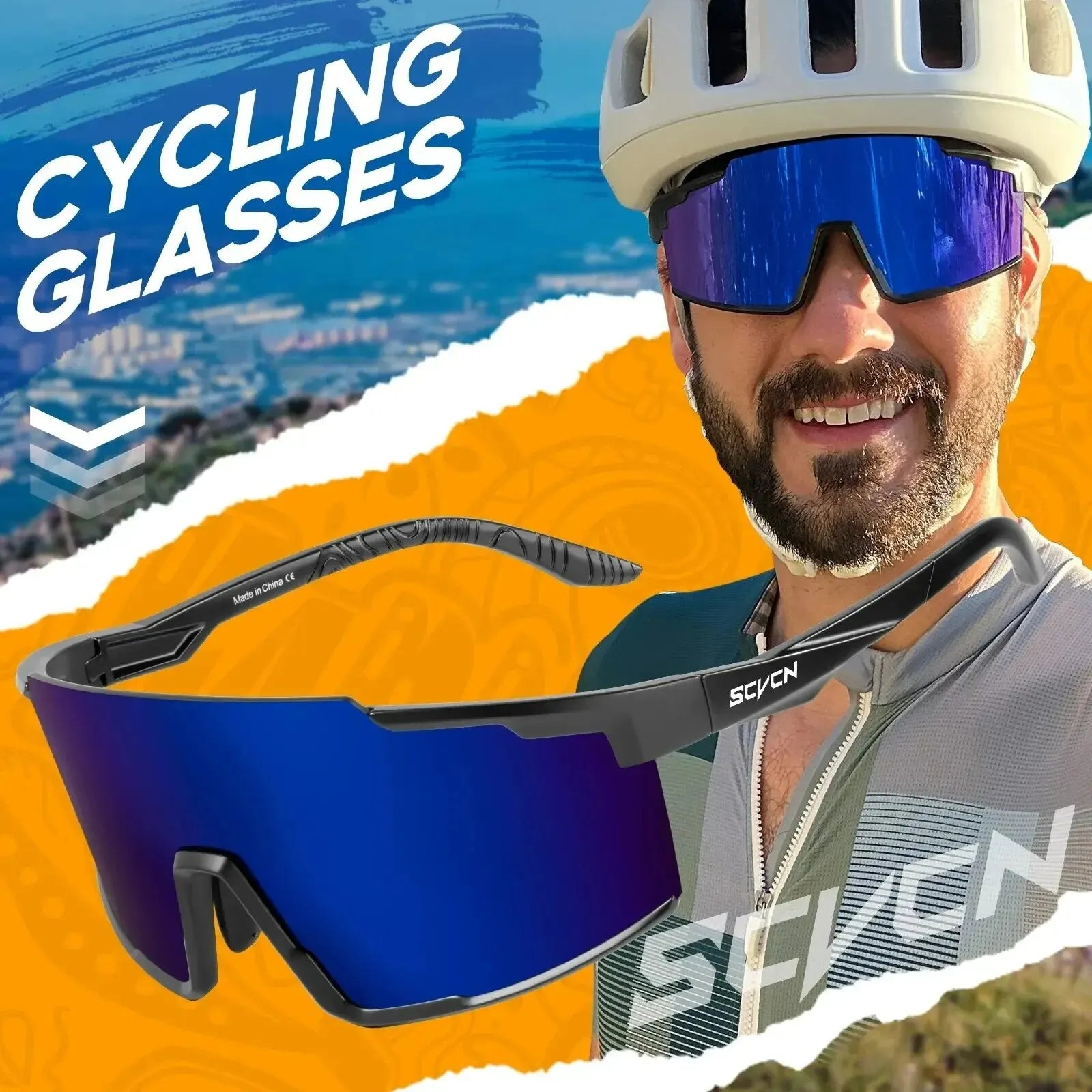 UV400 Sport Eyewear Mountain Bike Sport Cycling Glasses Outdoor Cycling Goggles Men Cycling Sunglasses MTB Sunglasses