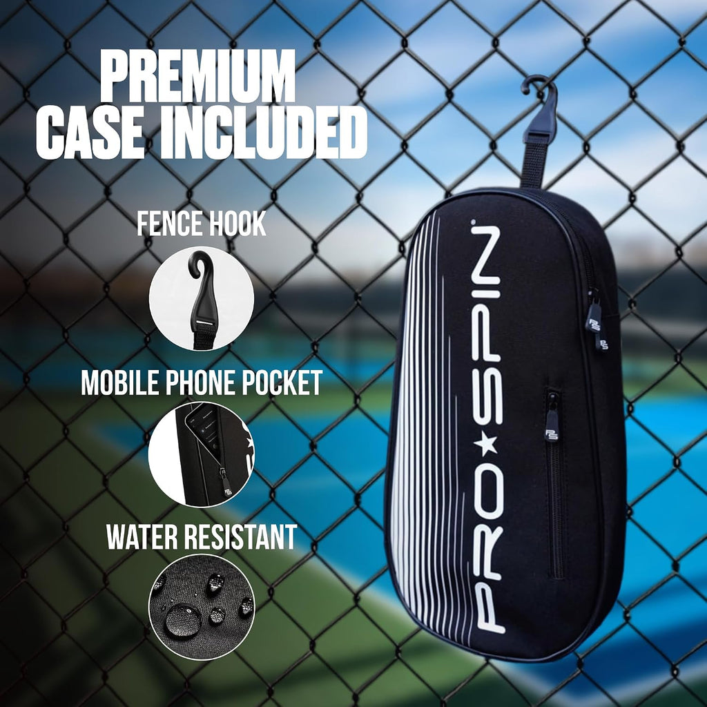 Carbon Fiber Pickleball Paddles Set of 2 | Lightweight Pickleball Set with Indoor/Outdoor Balls and Bag – Durable Pickle Ball Paddle Gift for Men, Women & Families