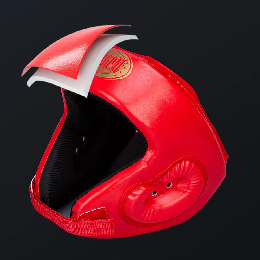 Boxing Head Protection Fully Enclosed Combat Protective Gear, Muay Thai Helmet, Free Combat, Sanda Head Cover,Headgear