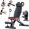 Adjustable Weight Bench, Workout Benches with Leg Extension, Foldable Incline Decline Bench Press,Full Body Strength Training Equipment for Home Gym