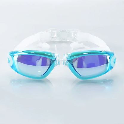 Swimming Goggles Adult Pool Glasses anti Fog Men Women UV Protection Optical Waterproof Swim Eyewear with Earplugs