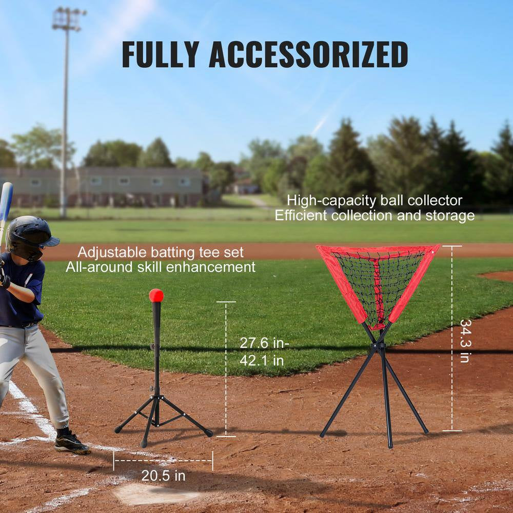 7 Ft. X 7 Ft. Baseball Practice Net, Portable Training Equipment for Hitting, Pitching, Catching with Carry Bag
