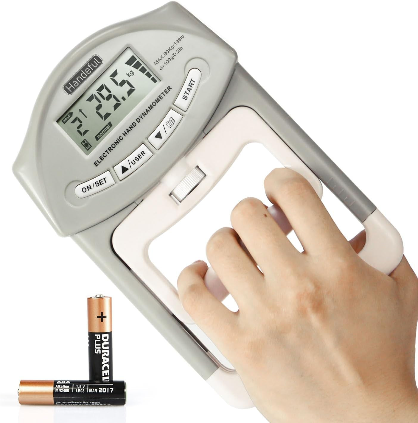 Grip Strength Tester, Hand Grip Dynamometer, Electronic Handgrip Testing for Sports Home School Use