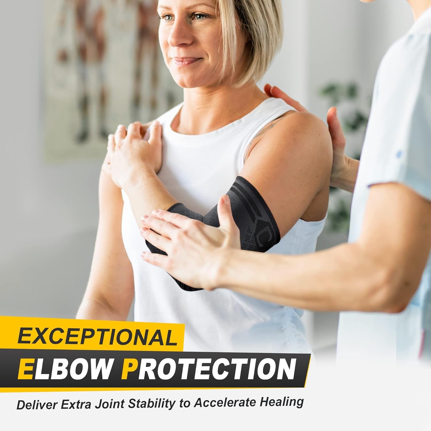 2 Pack Elbow Brace Compression Sleeve, Tennis & Golfer'S Elbow | Breathable 3D Knit, Moisture-Wicking, No Straps or Velcro, Epicondylitis, Tendonitis & Arthritis Relief, All-Day Wear