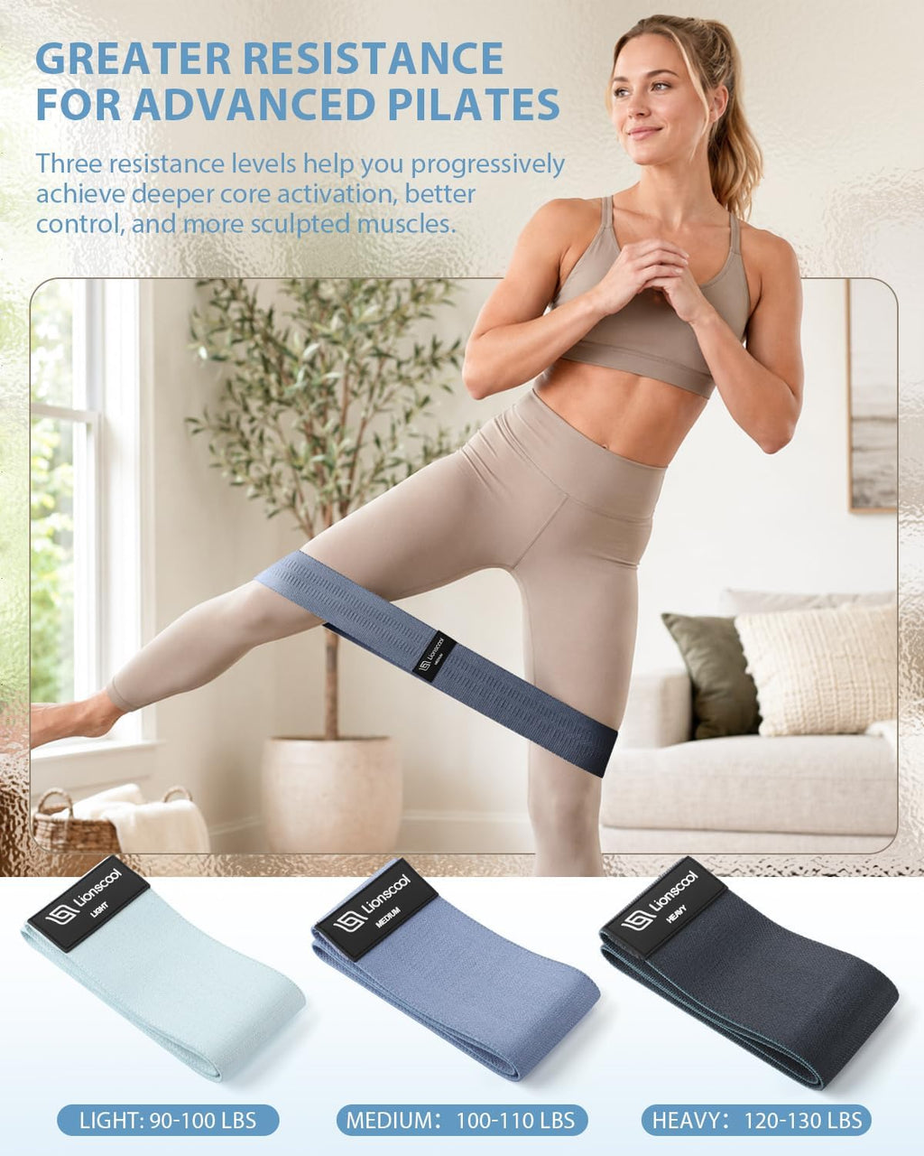 Pilates Ring Set 14" Magic Circle, 9" Mini Ball, Resistance Bands | Foam-Padded Fiberglass Pilates Ring, 400 Lb Anti-Burst Ball, Fabric Bands, Guide, Bag, Pilates Equipment Kit for Home Workout
