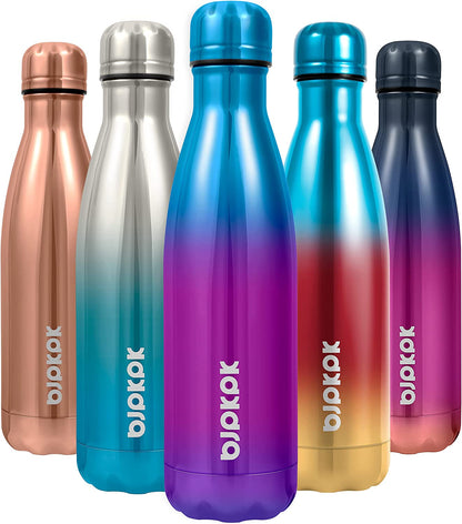 17Oz Insulated Stainless Steel Water Bottles,Sports Water Bottles Keep Cold for 24 Hours and Hot for 12 Hours,Bpa Free for Travel,Freeze Burn