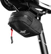 Compact Cycling Saddle Bag - Fits under Bike Seat for Easy Storage - Road Bike & Bicycle Seat Bag - Tiny Durable & Water-Resistant (Large)
