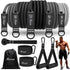 Resistance Bands, Exercise Bands for Working Out, Workout Bands Men, Fitness Band with Handle, Door Anchor, Home Gym Equipment for Musle Training, Physical Therapy, Strength Training, Shape Body