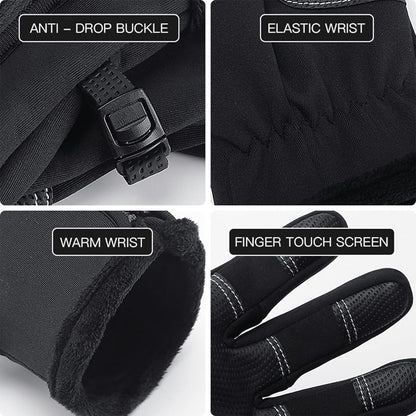 Winter Cycling Gloves Touch Screen Windproof Warm Anti-Slip Gloves for Men Women