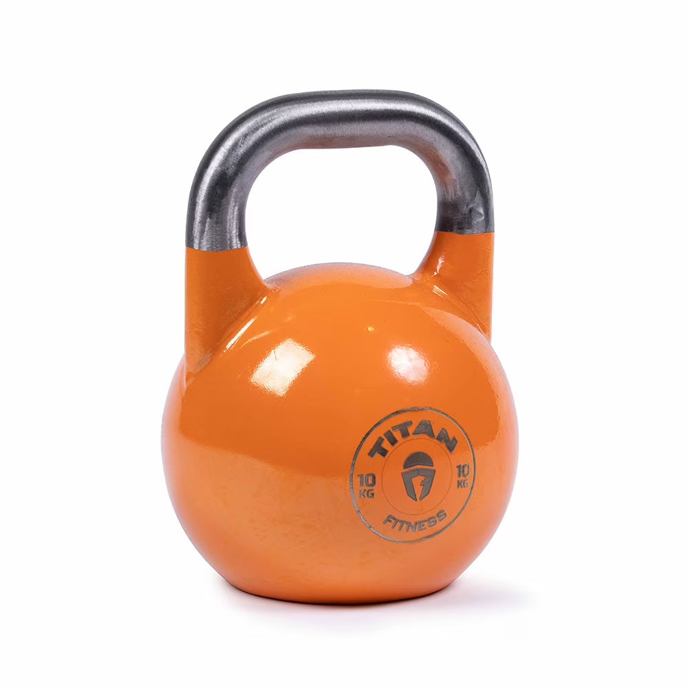 8 KG Competition Kettlebell, Color-Coded Yellow, 35Mm Handle