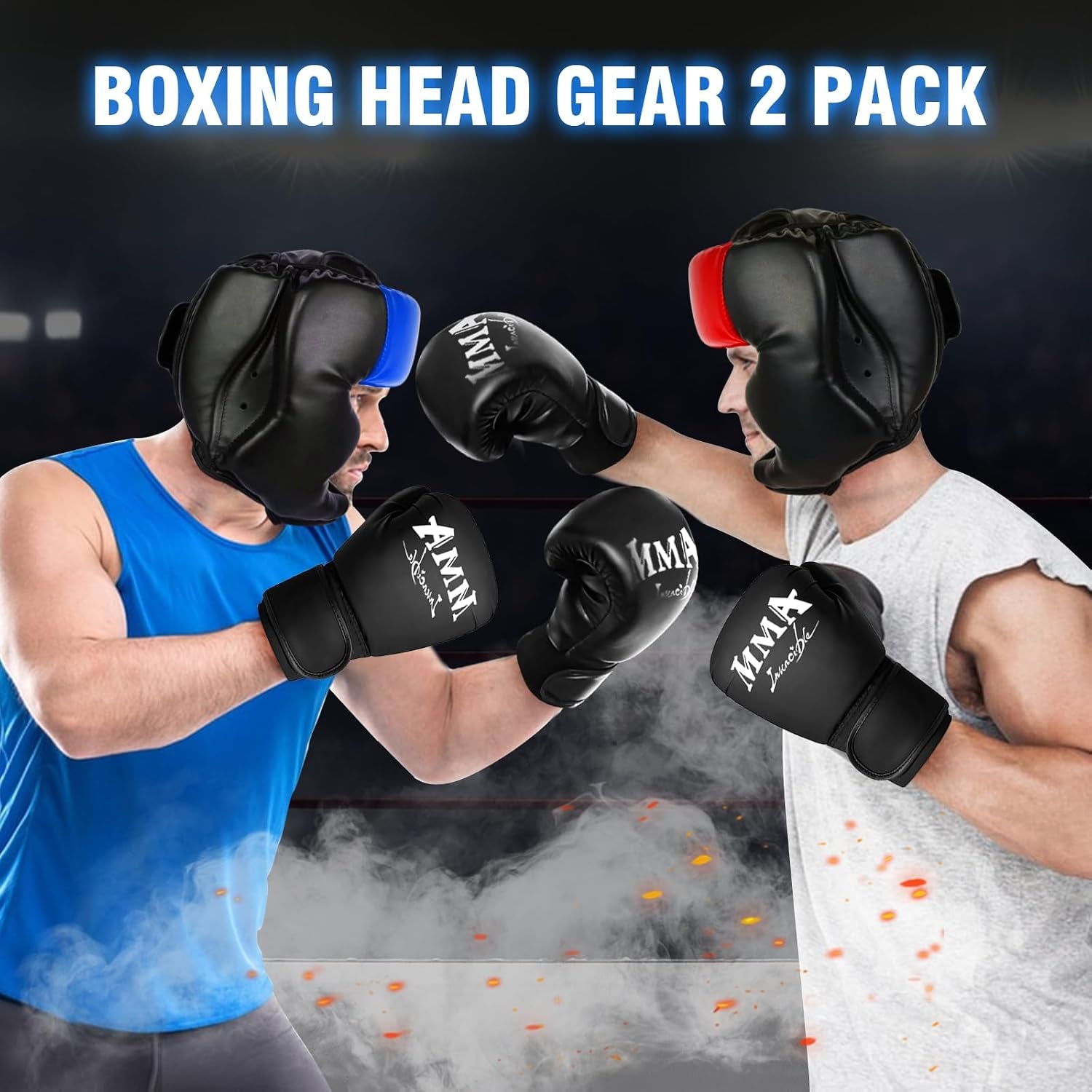 2 Pack & 1 Pack Boxing Headgear - Sparring Safety Head Guard for MMA, Kickboxing, Muay Thai, Boxing - Men, Women, Kids