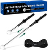 Retractable Golf Swing Trainer with Golf Grip Trainer & Arm Band | Telescopic Club Retractable Golf Swing Training Aid /Tempo Stick Golf/Warm Up/Indoor Golf Practice | Golf Grip Trainer