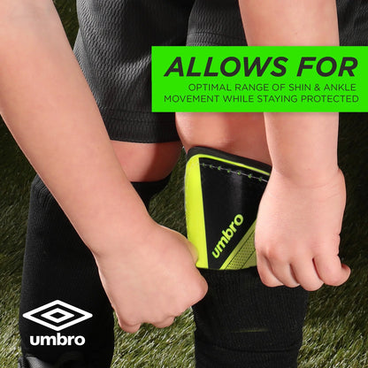 Ceramica Peewee Stirrup Soccer Shin Guards for Kids, Bright Yellow