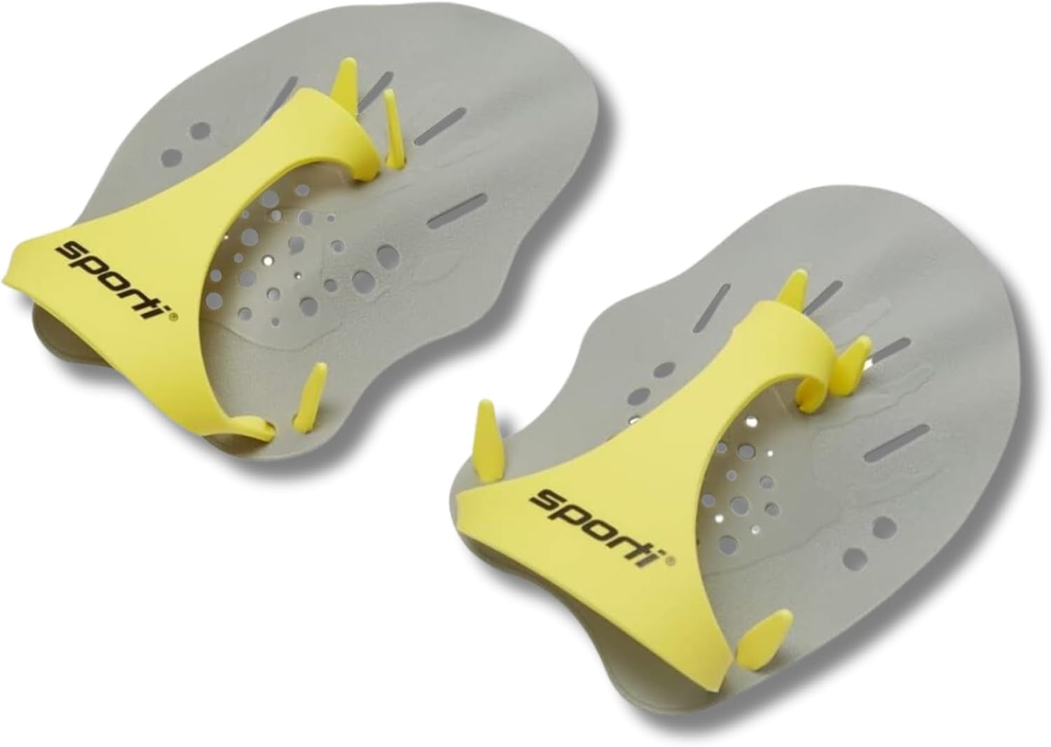 Sporti Hand Paddles for Swimming - Lightweight Swimming Paddles, Adjustable Sili