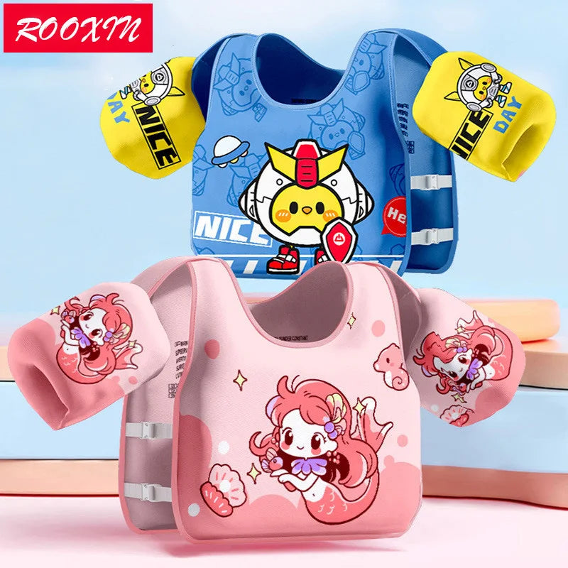 No Inflation Swim Vest Buoyancy Vest Swimming Ring Tube Swim Accessory for Water Sports Swimming Arm Ring Swim Pool Float