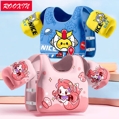 No Inflation Swim Vest Buoyancy Vest Swimming Ring Tube Swim Accessory for Water Sports Swimming Arm Ring Swim Pool Float