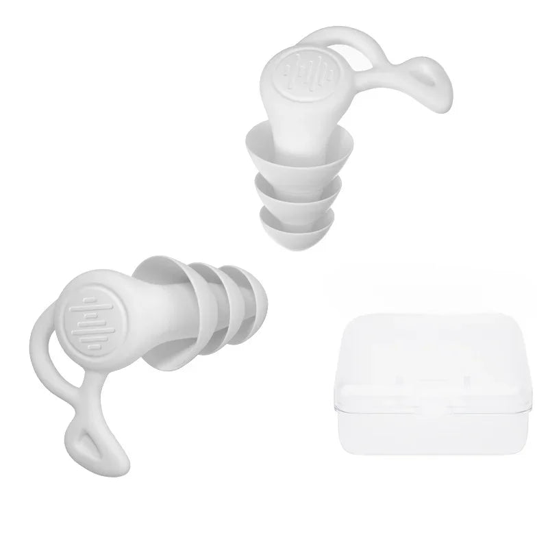 3 Layer anti Noise Silicone Reusable Earplugs Waterproof Swimming Ear Plugs for Sleeping Diving Surf Soft Comfort Ear Protector
