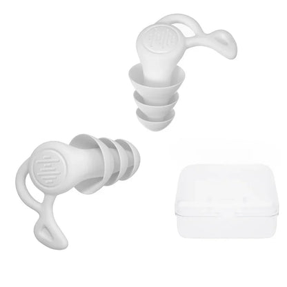 3 Layer anti Noise Silicone Reusable Earplugs Waterproof Swimming Ear Plugs for Sleeping Diving Surf Soft Comfort Ear Protector