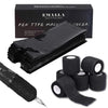200PCS Pen Covers with 6PCS Grip Tape Tattoo Machien Covers Kit | Machine Wrap Cover Black Pen Bags Sleeves with Black Grip Wrap Self-Adherent Tape Plastic Cover Tattoo Supplies
