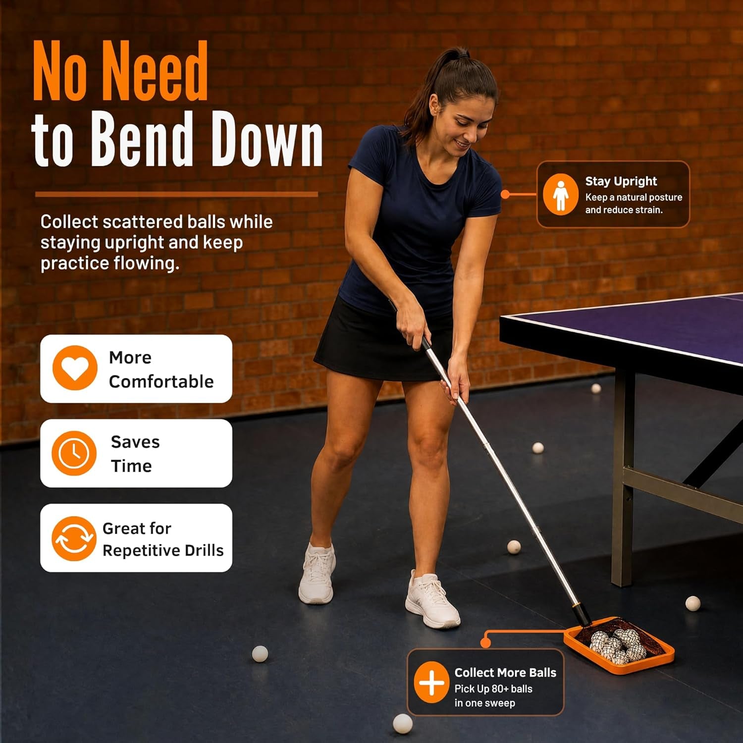 Table Tennis Ball Picker - Rapid and Efficient Ping Pong Retrieval Tool - Safe and Easy to Use Table Tennis Accessory for Players and Coaches