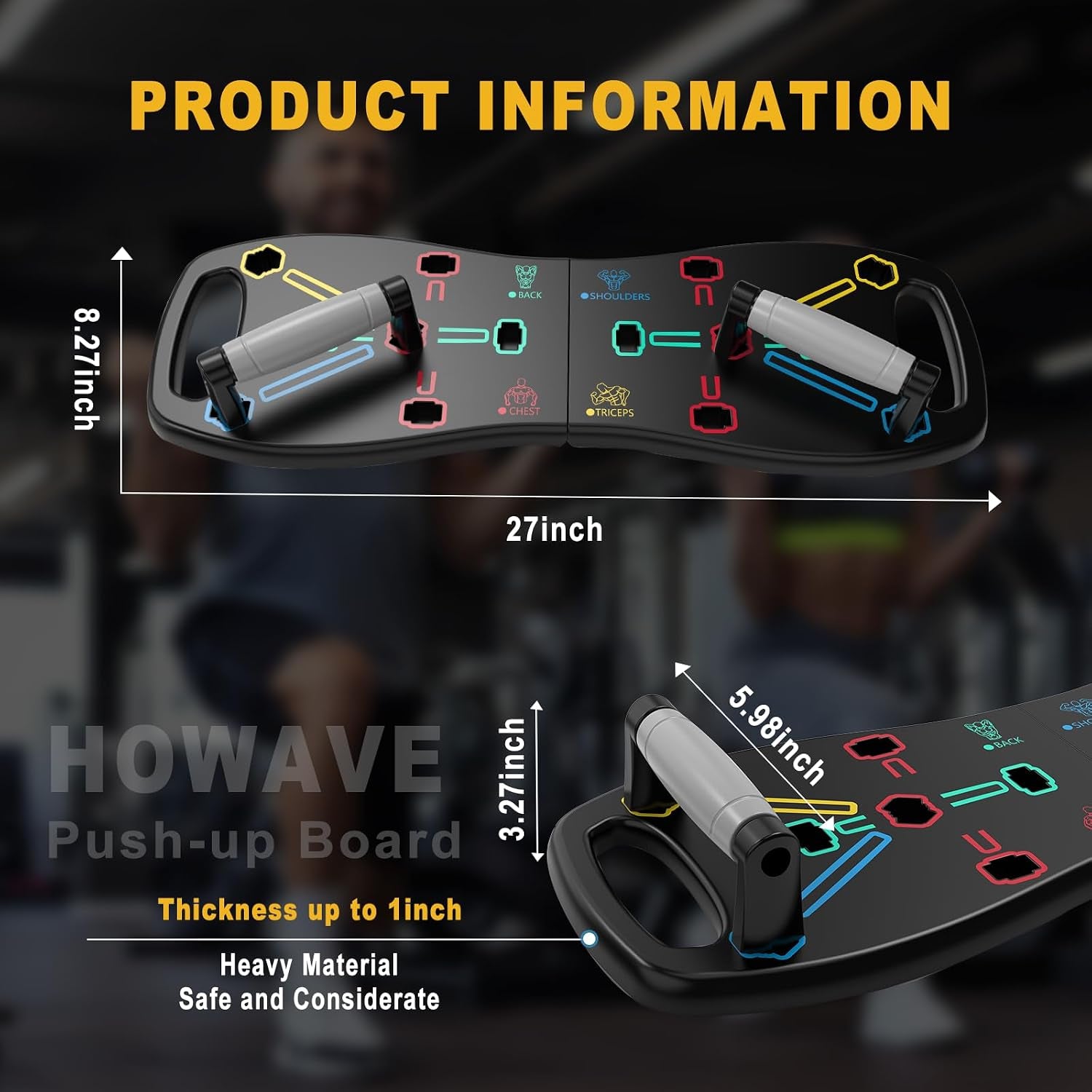 Push up Board, Portable Pushup Board for Men, Foldable Push up Bar | Multifunctional Pushup Handles for Floor, Strength Training Equipment for Home Gym, Suitable for Beginners and Teenagers