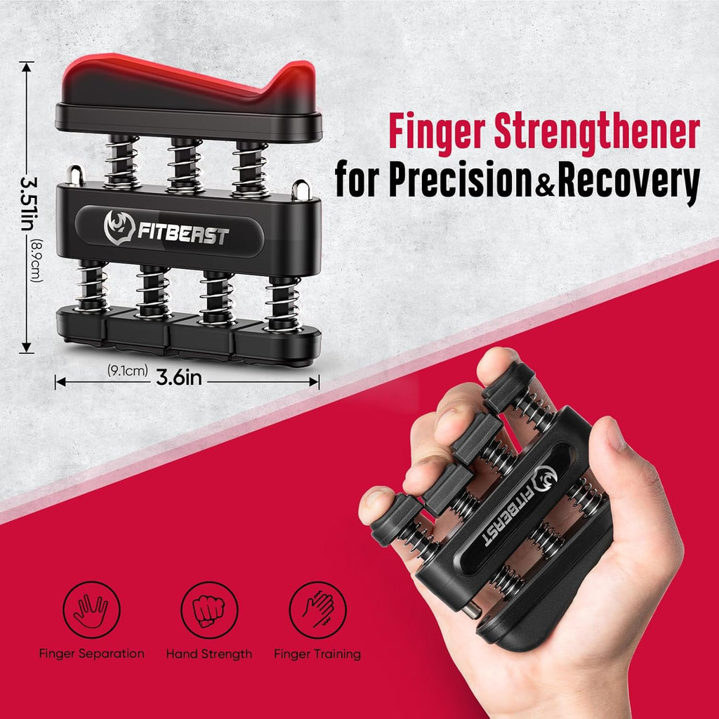 Grip Strength Trainer, Hand Gripper Strengthener Kit - 6 Pack with Adjustable Resistance Forearm Strengthener, Forearm Exerciser and Massage Balls for Hand Therapy, Grip Training