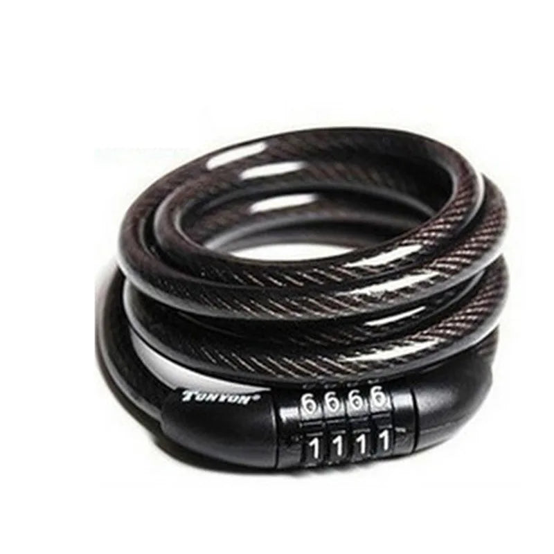 Heavy Duty Strong Motorcycle 4 Digital Code Mountain Bike Cycle Security Chain Padlock Fixed Password Anti-Theft Lock