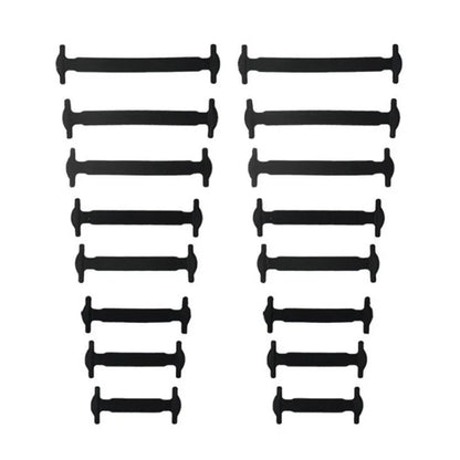 16Pcs/Lot Silicone Shoelaces No Tie Shoelaces 12 Colors Elastic Lace Shoelace Creative Lazy Silicone Laces Rubber Lace