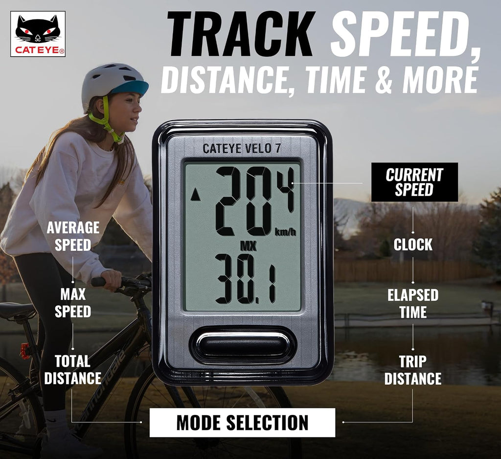Wired Bike Computer | Entry-Level Speedometer and Odometer, Perfect for Beginner Cyclists, Auto Start/Stop, Easy Setup for Road, MTB, Gravel Bikes