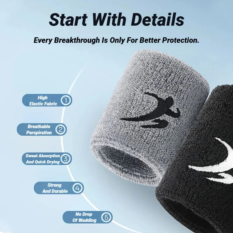 Fashion Sports Wristbands for Men and Women Running Basketball Fitness Tennis Badminton Towels Breathable Sweat Absorbing