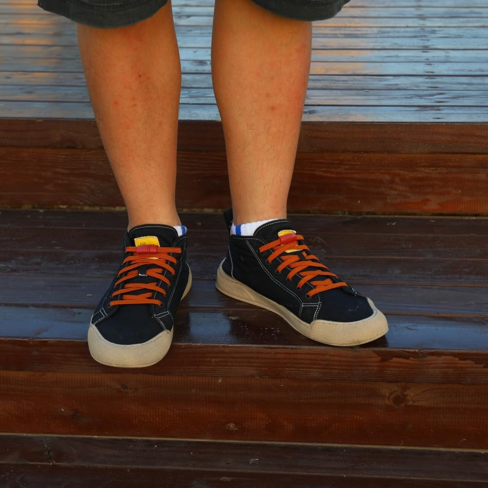 No Tie Shoelaces Elastic Laces for Kids Adults Athletic Sneakers | Stretch Tieless Shoe Strings Easy Slip on Design Comfortable Fit for Running Shoes Athletic Shoes Casual Footwear Sneakers