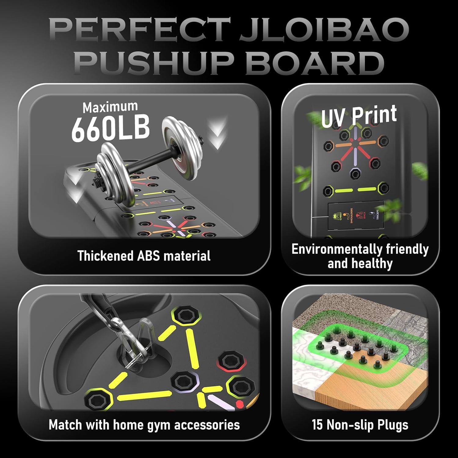 Push up Board Fitness, Portable Pushup Board for Men, Foldable Push up Bar, Workout Home Gym Equipment, 20 in 1 Exercise Pushup Handles for Floor, Strength Training Equipment for Men